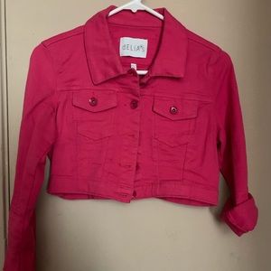 Dark Pink crop jacket. Size Medium